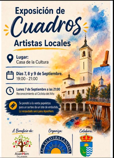 Exposici&oacute;n de Cuadros  ben&eacute;fica en Talavera la Nueva